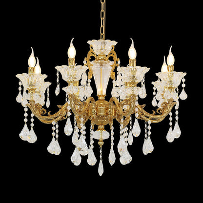 French Brass Chandelier - Jewellery Top Lighting
