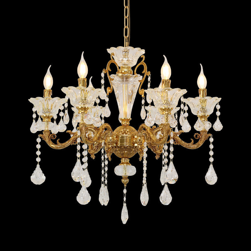 French Brass Chandelier - Jewellery Top Lighting