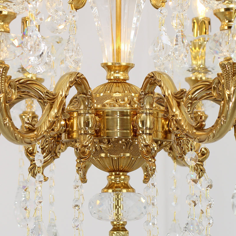French Brass Chandelier - Jewellery Top Lighting