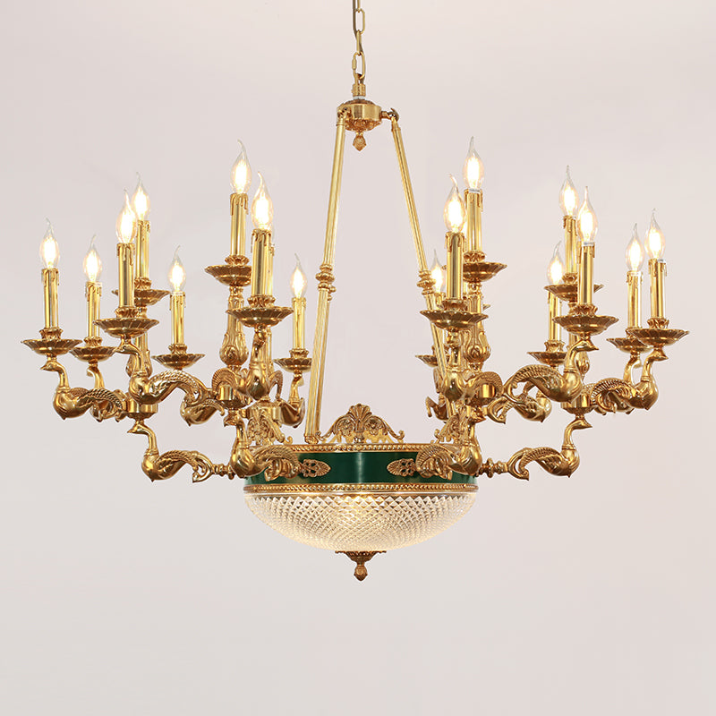 French Brass Chandelier - Jewellery Top Lighting