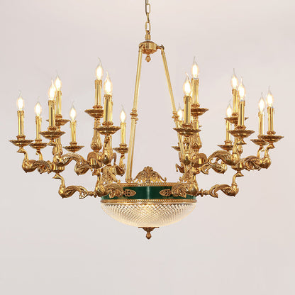 French Brass Chandelier - Jewellery Top Lighting