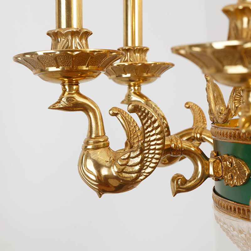 French Brass Chandelier - Jewellery Top Lighting