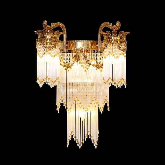 French Brass Wall Lamp - Jewellery Top Lighting