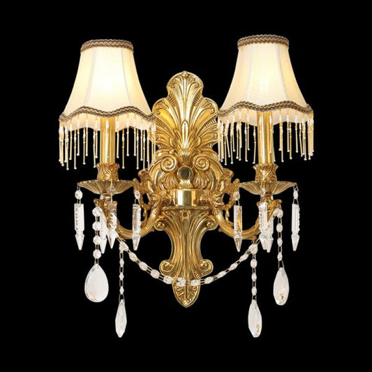 French Brass Wall Lamp - Jewellery Top Lighting