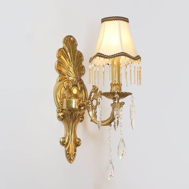 French Brass Wall Lamp - Jewellery Top Lighting