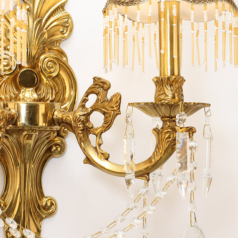 French Brass Wall Lamp - Jewellery Top Lighting