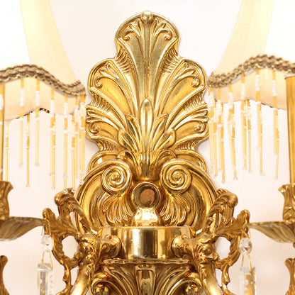 French Brass Wall Lamp - Jewellery Top Lighting