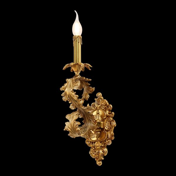 French Brass Wall Lamp - Jewellery Top Lighting