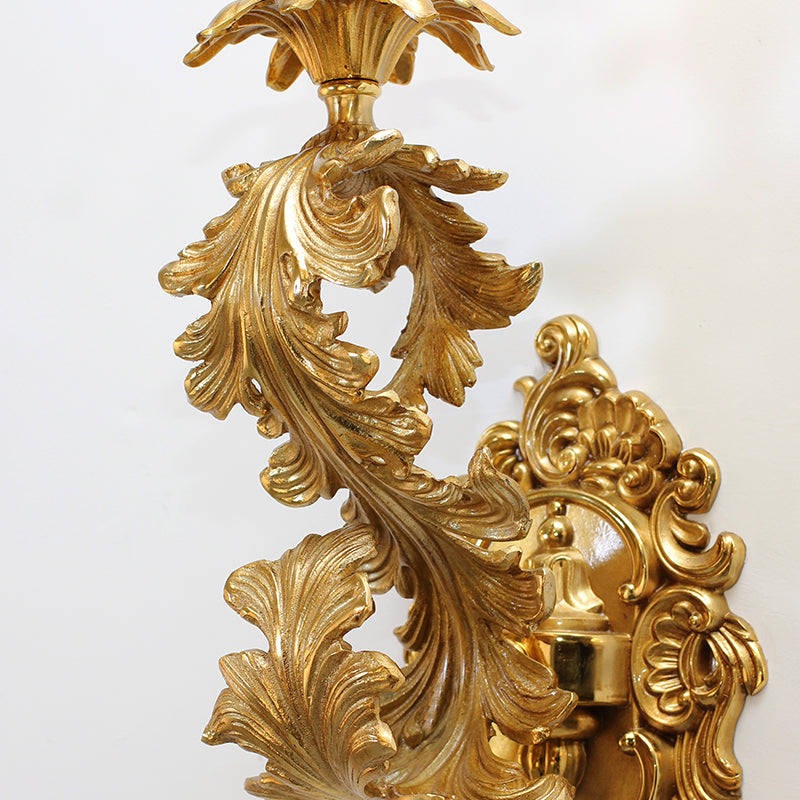 French Brass Wall Lamp - Jewellery Top Lighting