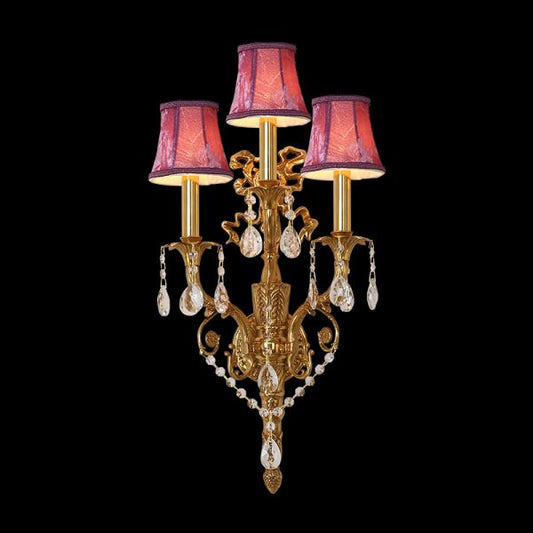 French Brass Wall Lamp - Jewellery Top Lighting