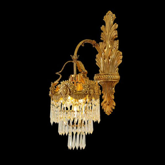 French Brass Wall Lamp - Jewellery Top Lighting
