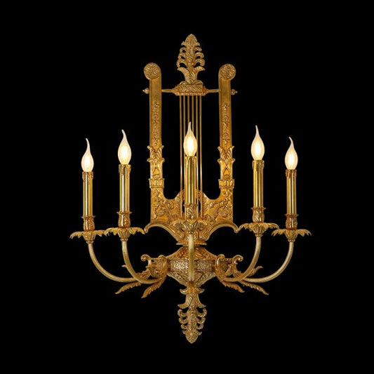 French Brass Wall Lamp - Jewellery Top Lighting