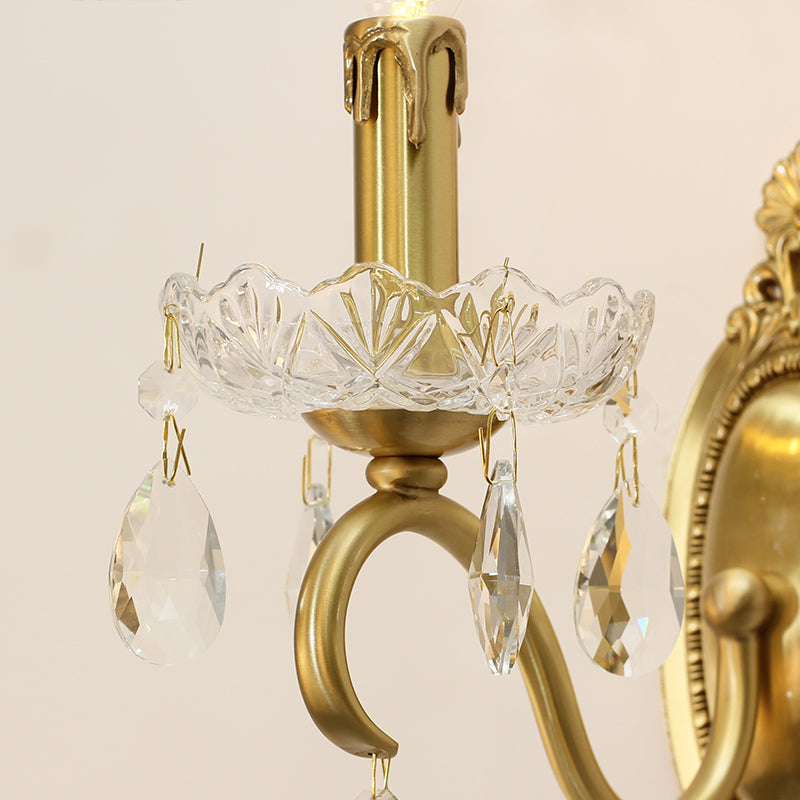 French Brass Wall Lamp - Jewellery Top Lighting