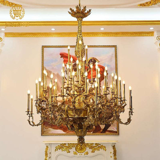 apollo-god-brass-chandelier-palatial-gallery-with-red-art-setting