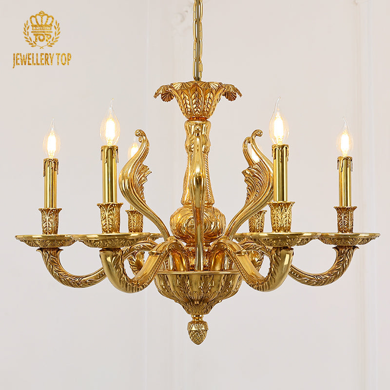 Georgian Chandelier 6 Light - Jewellery Top Lighting