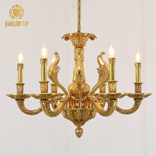 Georgian Chandelier 6 Light - Jewellery Top Lighting