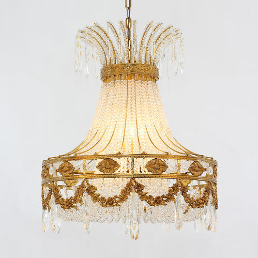 Front view of the Gilded Reverie Gold Pendant Lamp