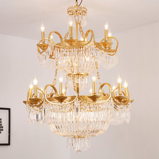 Lampadario vintage di radianza imperiale