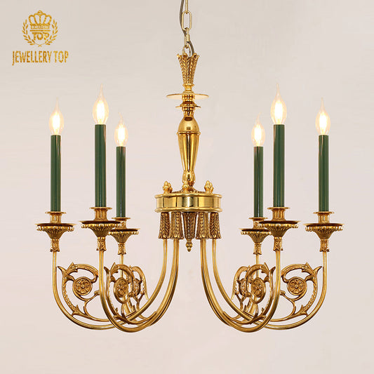 Front view of Maison de Lumière French Candelabra Chandelier