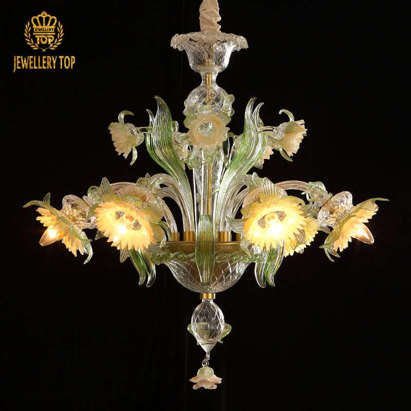 Meadow Blossom Handmade Glass Chandelier