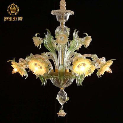 Meadow Blossom Handmade Glass Chandelier