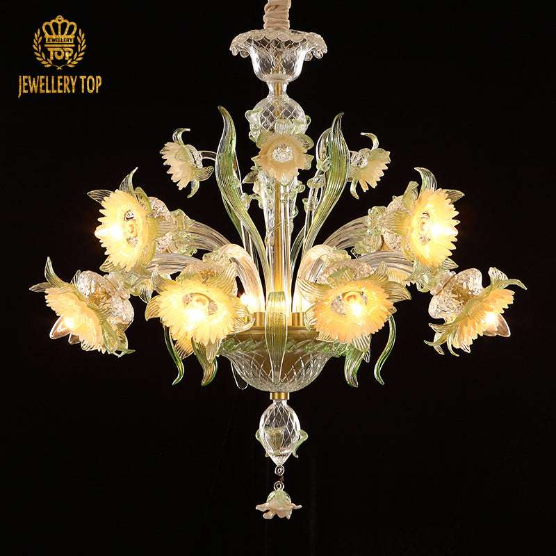 Meadow Blossom Handmade Glass Chandelier