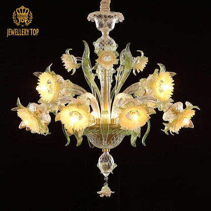 Meadow Blossom Handmade Glass Chandelier