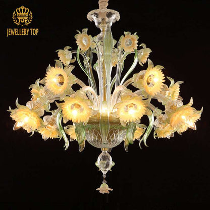 Meadow Blossom Handmade Glass Chandelier