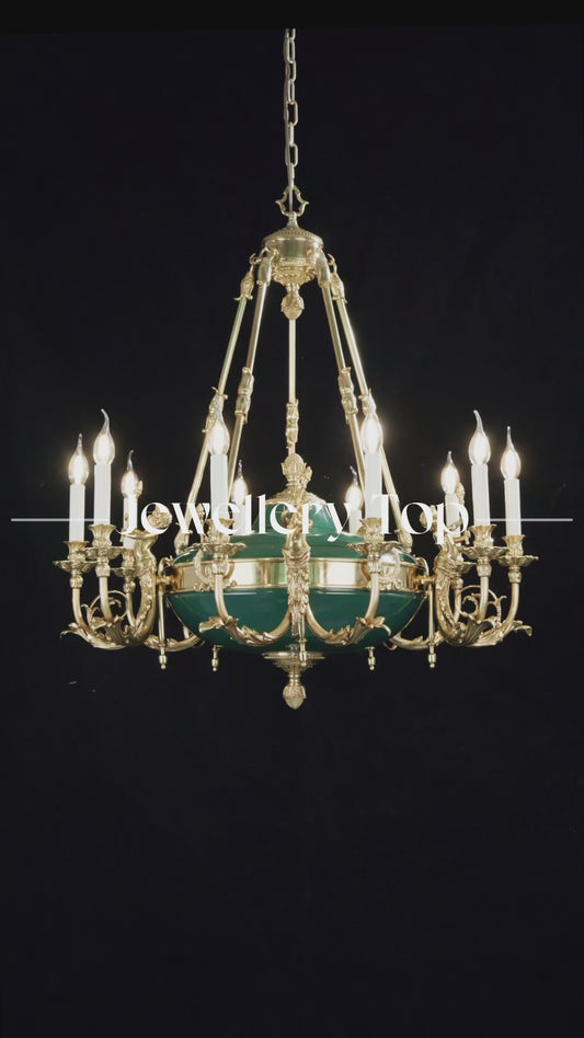 Позолоченная латунная маскарадная люстра