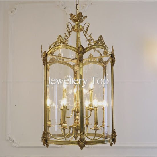 video showing the elegant of georgian lantern pendant lamp