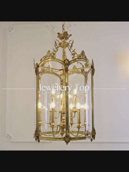 video showing the elegant of georgian lantern pendant lamp