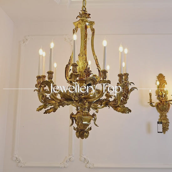 victorian bronze chandelier