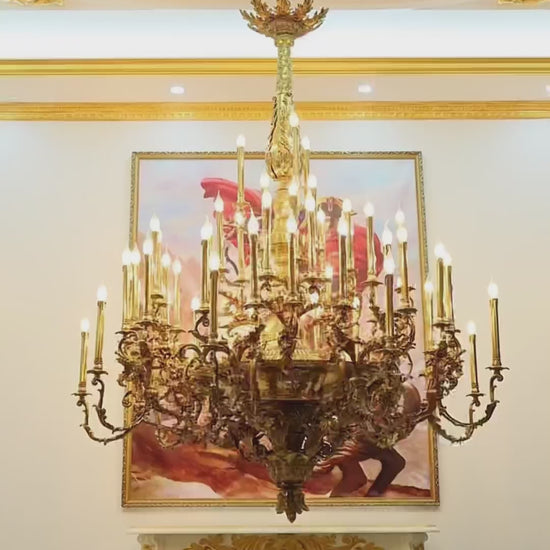 victorian bronze chandelier