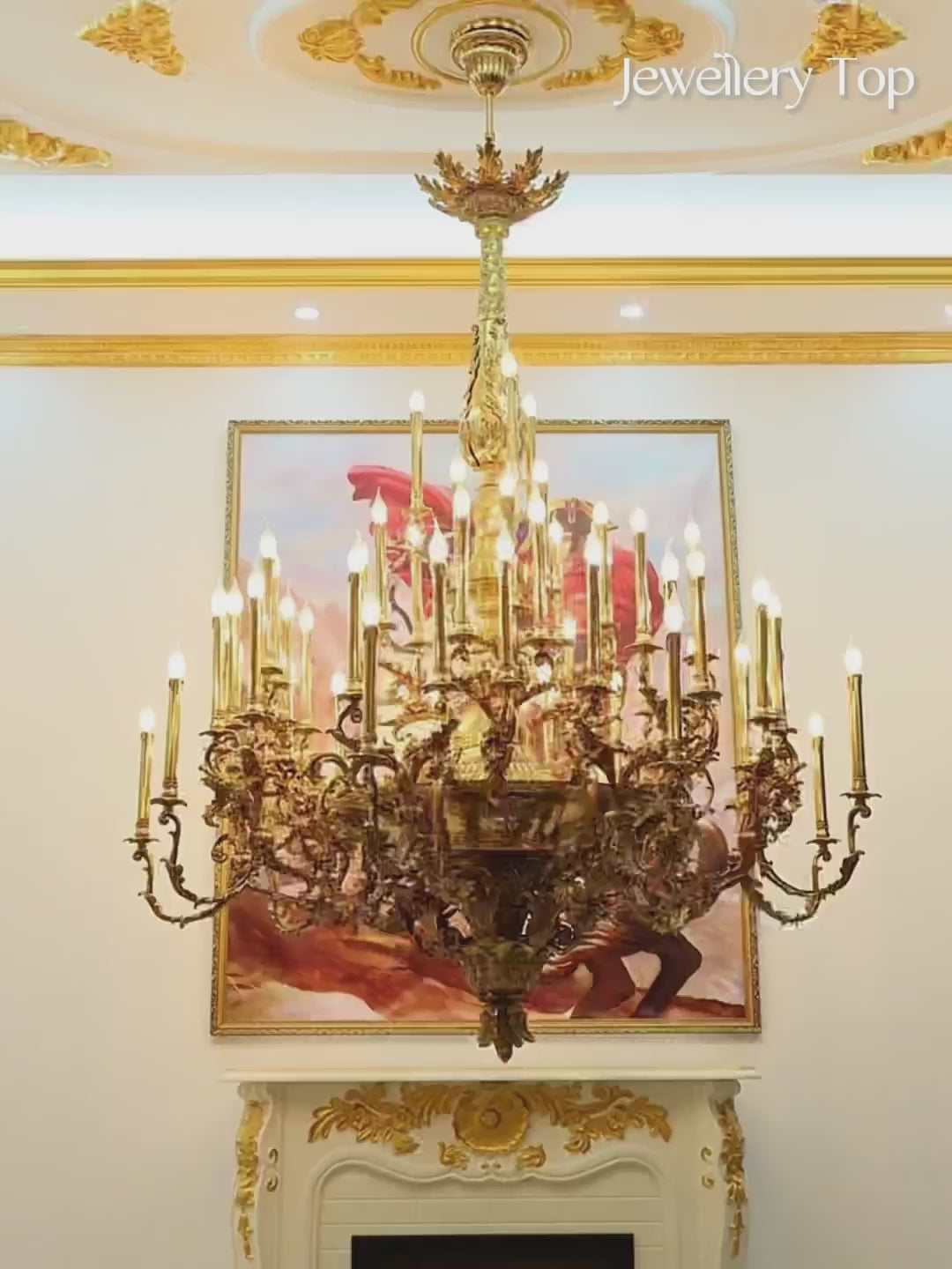 victorian bronze chandelier