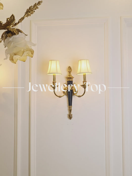 French Brass Wall Lamp