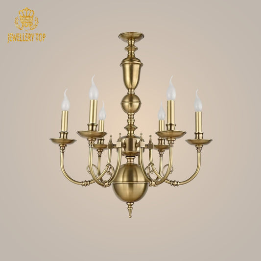 Lampadario in ottone georgiano Regal 18L/6L