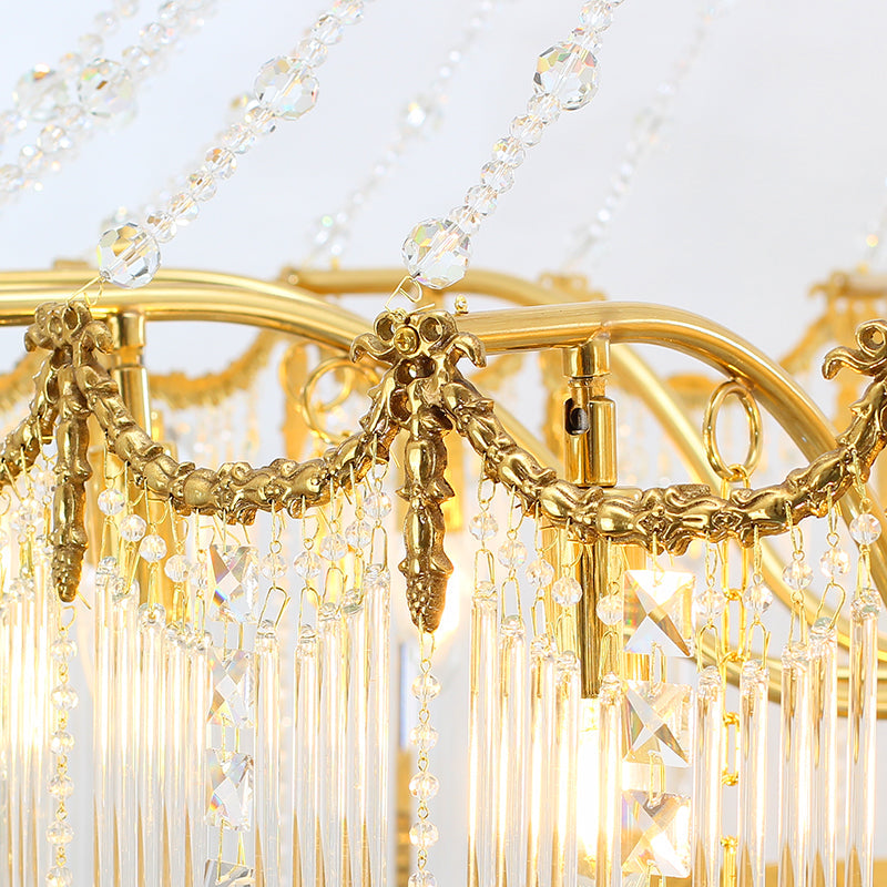 Ornate brass detailing with intricate Rococo-inspired patterns.