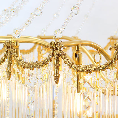 Ornate brass detailing with intricate Rococo-inspired patterns.