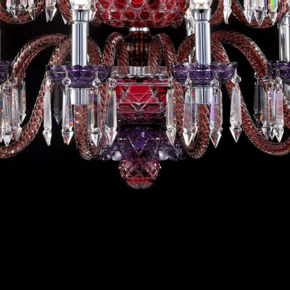 Rosetta D'Or Italian Glass Chandelier 24 lamps