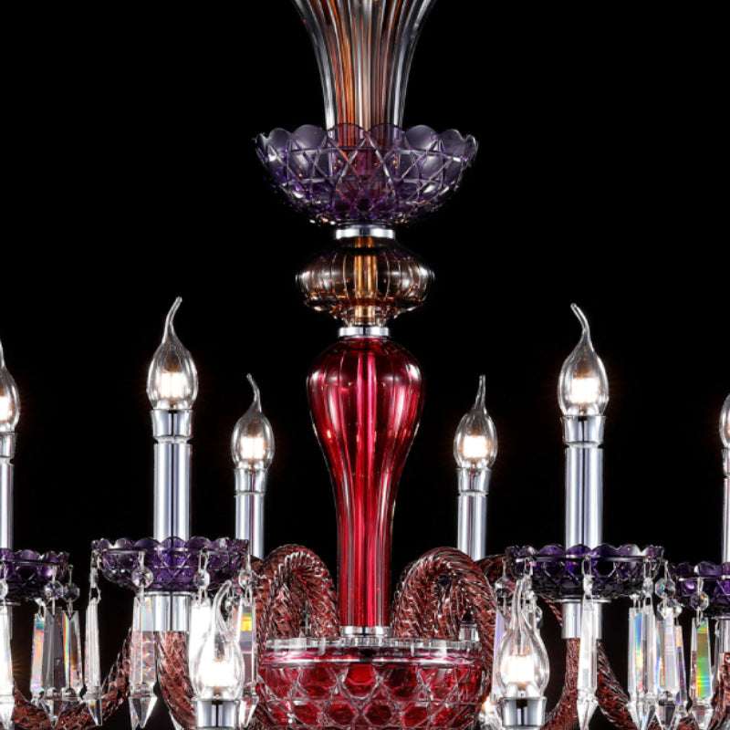 Rosetta D'Or Italian Glass Chandelier 24 lamps