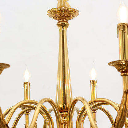 Simple Brass Gold Chandelier - Jewellery Top Lighting