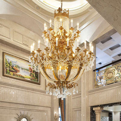 versailles-cascading-crystal-chandelier-gold-scrollwork-velvet-backdrop